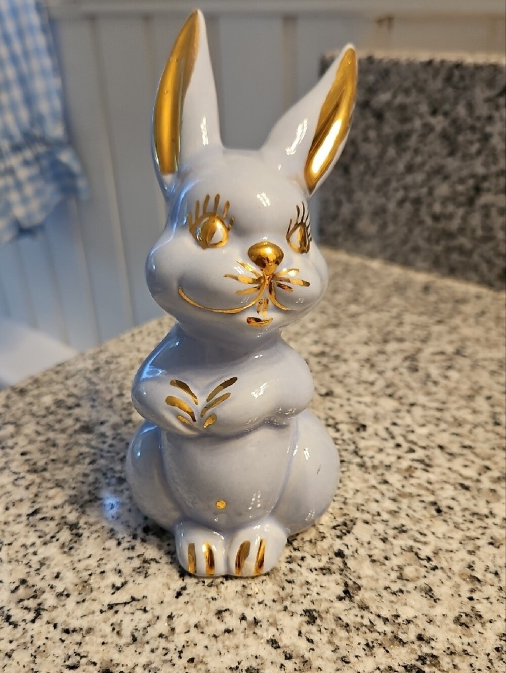 VTG 60s Blue Bunny Cotton Ball Dispenser - Picture 7 of 7
